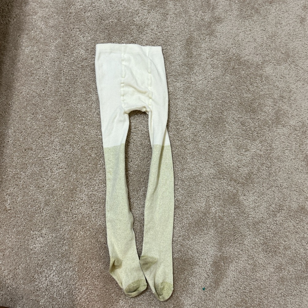 Girl’s Cream and Tan Tights